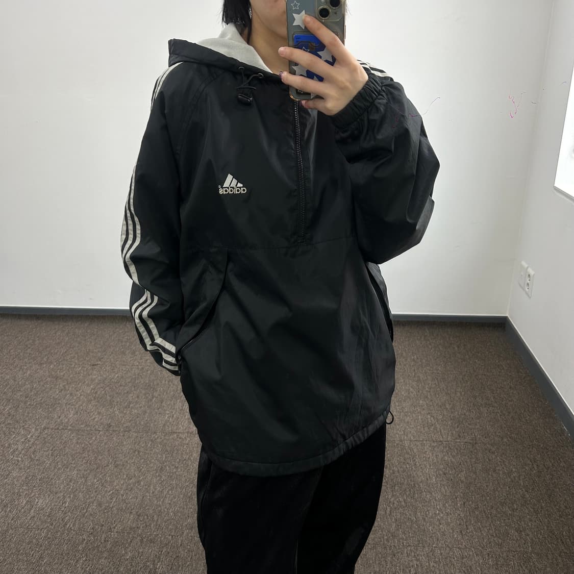 Adidas 아디다스 삼각로고 트랙 후드 바람막이 상품이미지2