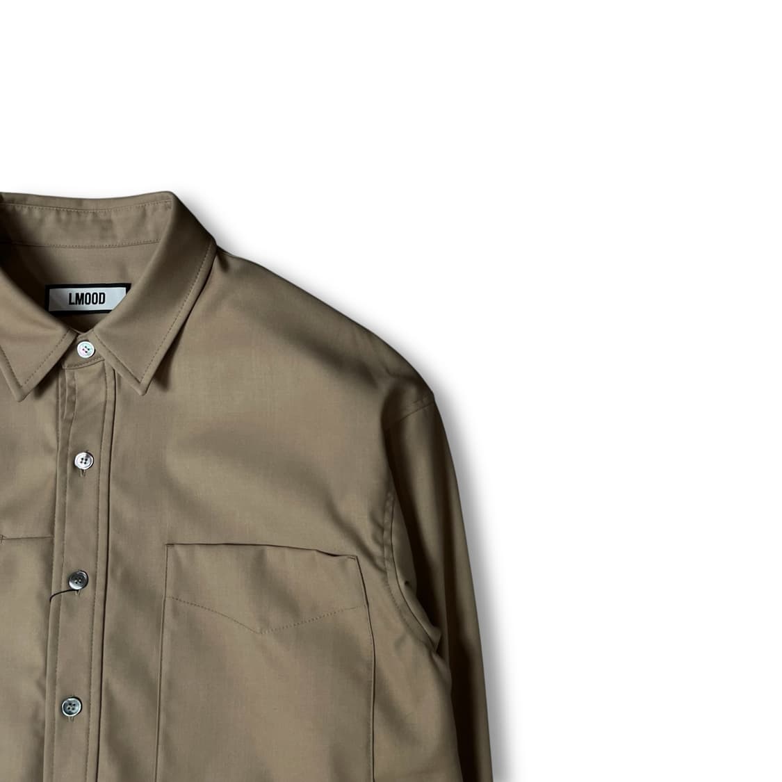 엘무드 베이지 원포켓 긴팔 셔츠 46 상품이미지2