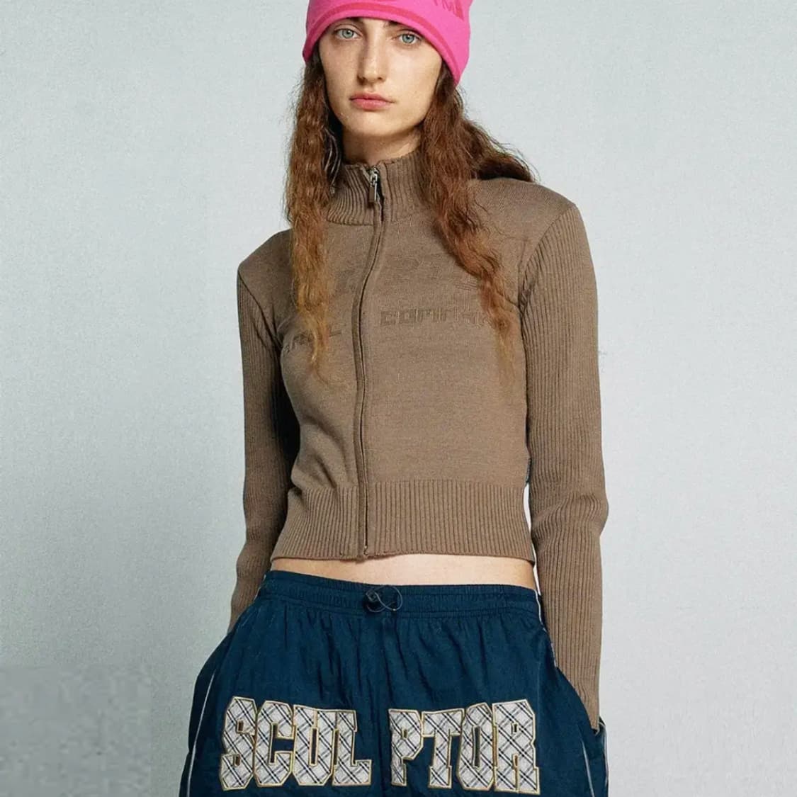 스컬프터(sculptor) 클래식 로고 집업니트 55 상품이미지1