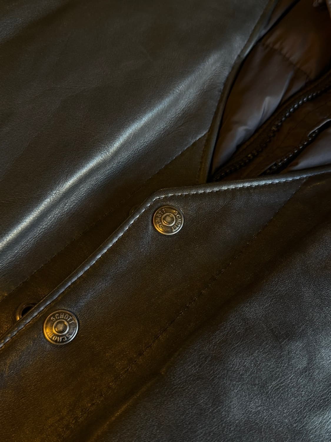 Down by SCHOTT 구스다운 카우하이드 베스트 100 상품이미지6