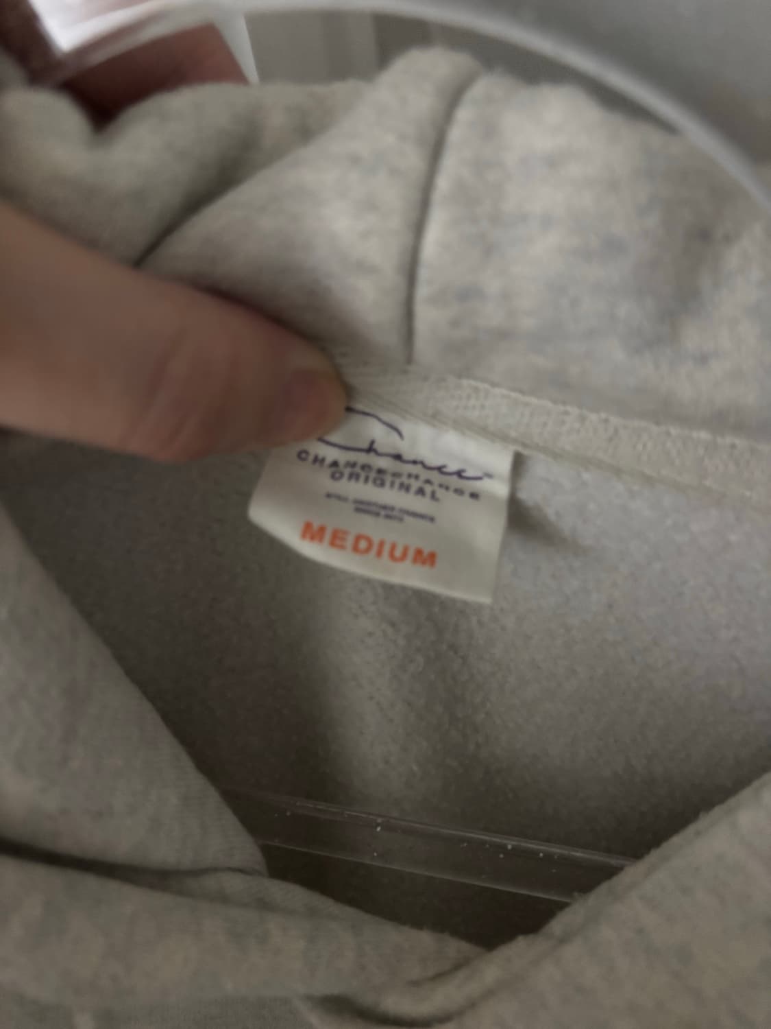 챈스챈스 멜란지 오버사이즈 기모 후드 M 하성운 착용 상품이미지6