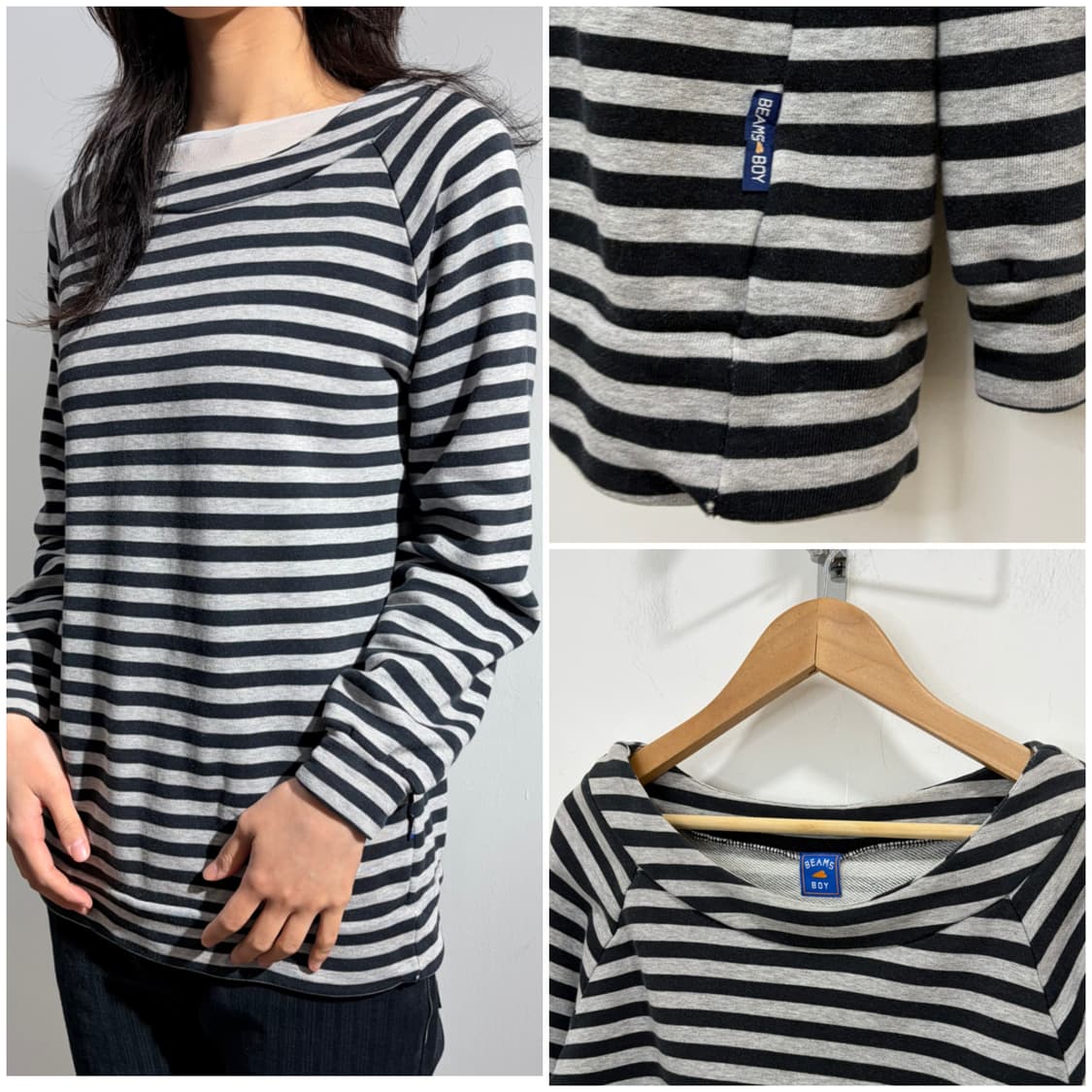 BEAMS BOY 빔즈 보이 스트라이프 티셔츠 맨투맨 상품이미지1