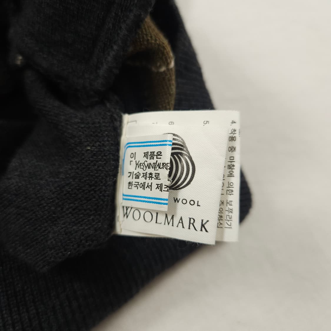 L(100) 입생로랑 아가일 울 가디건 상품이미지5