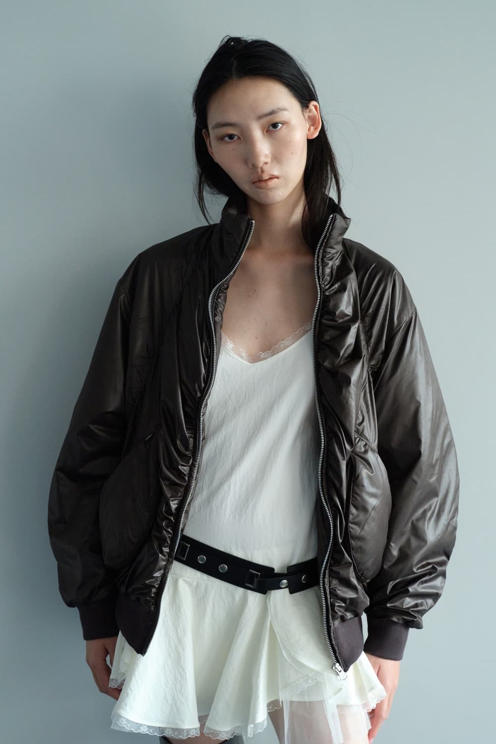 세릭 하이넥 셔링 점퍼 새상품 상품이미지1