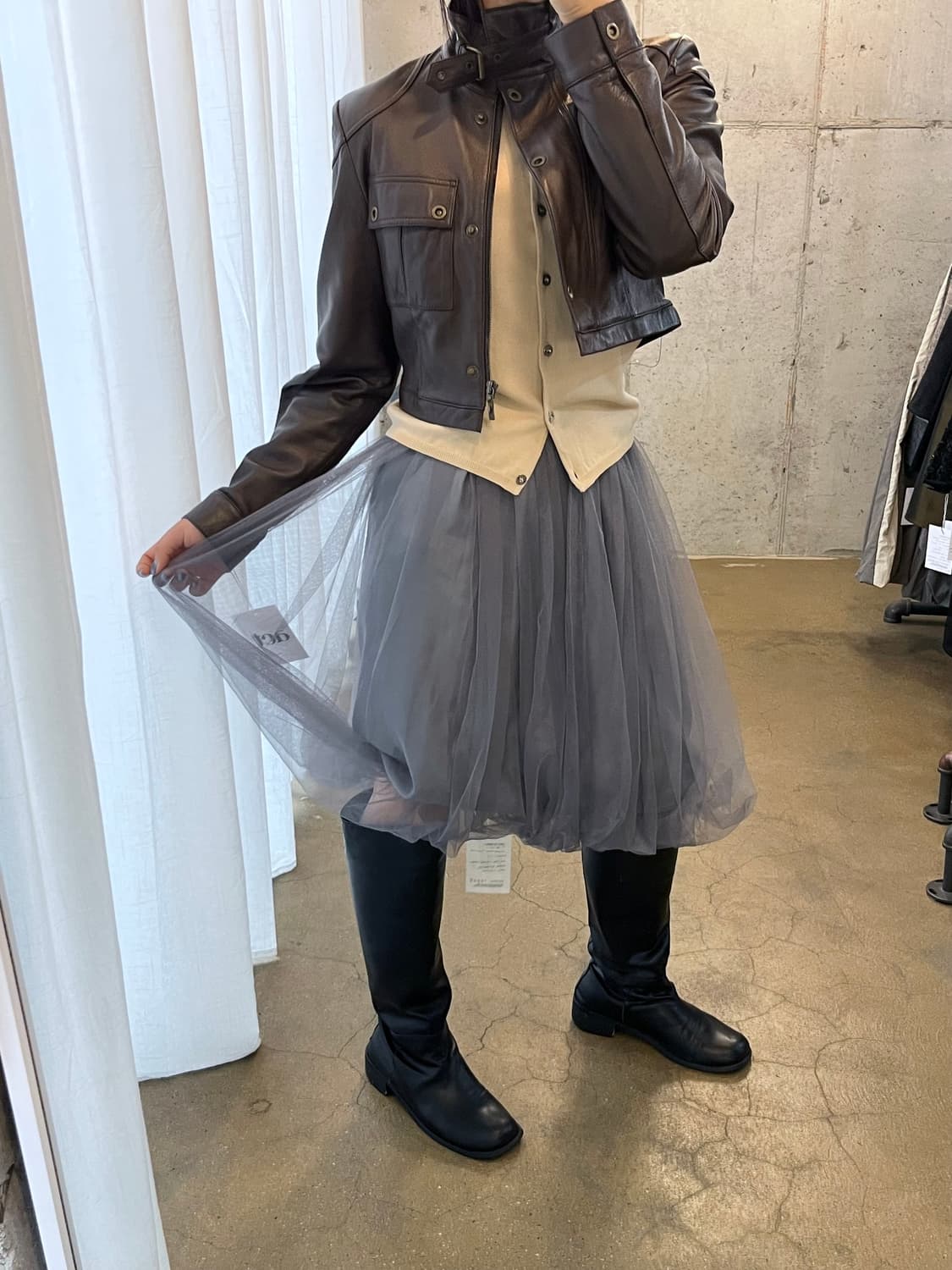 TO BE CHIC 튤 스커트 블루 상품이미지3