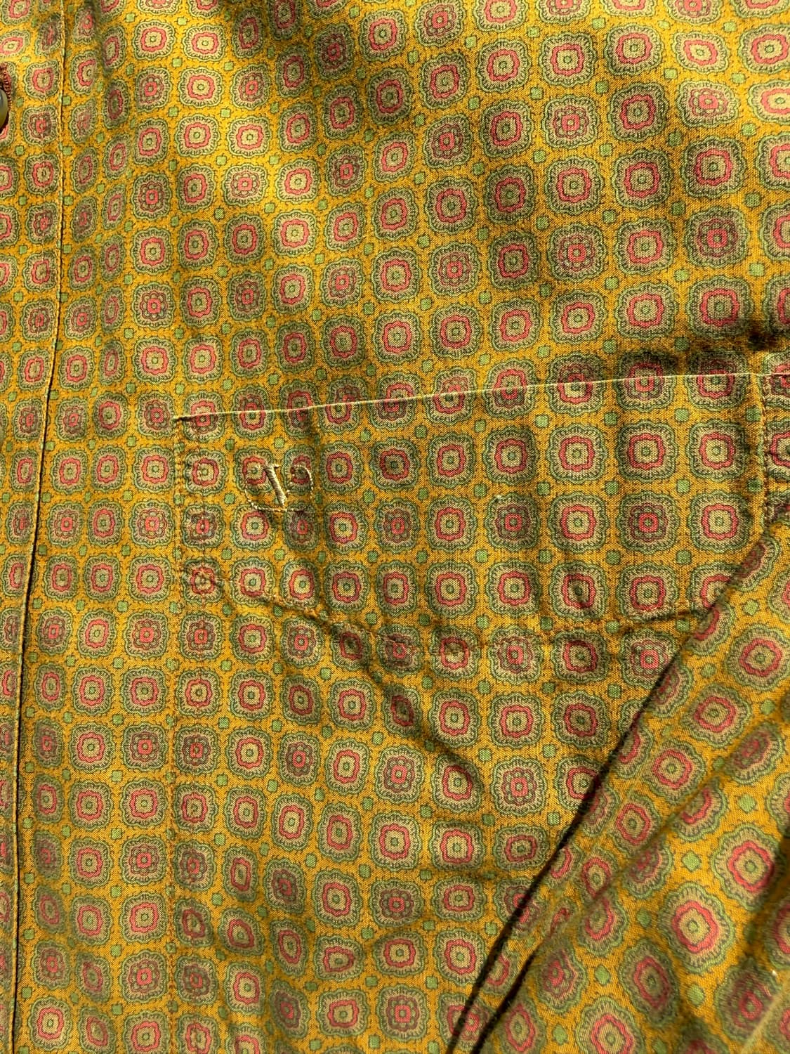 Valentino 옐로 브라운 패턴 셔츠 상품이미지4