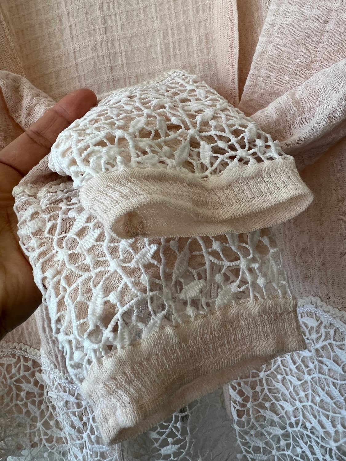 시스템 여성 피치핑크 자수가디건 코튼가디건  상품이미지5