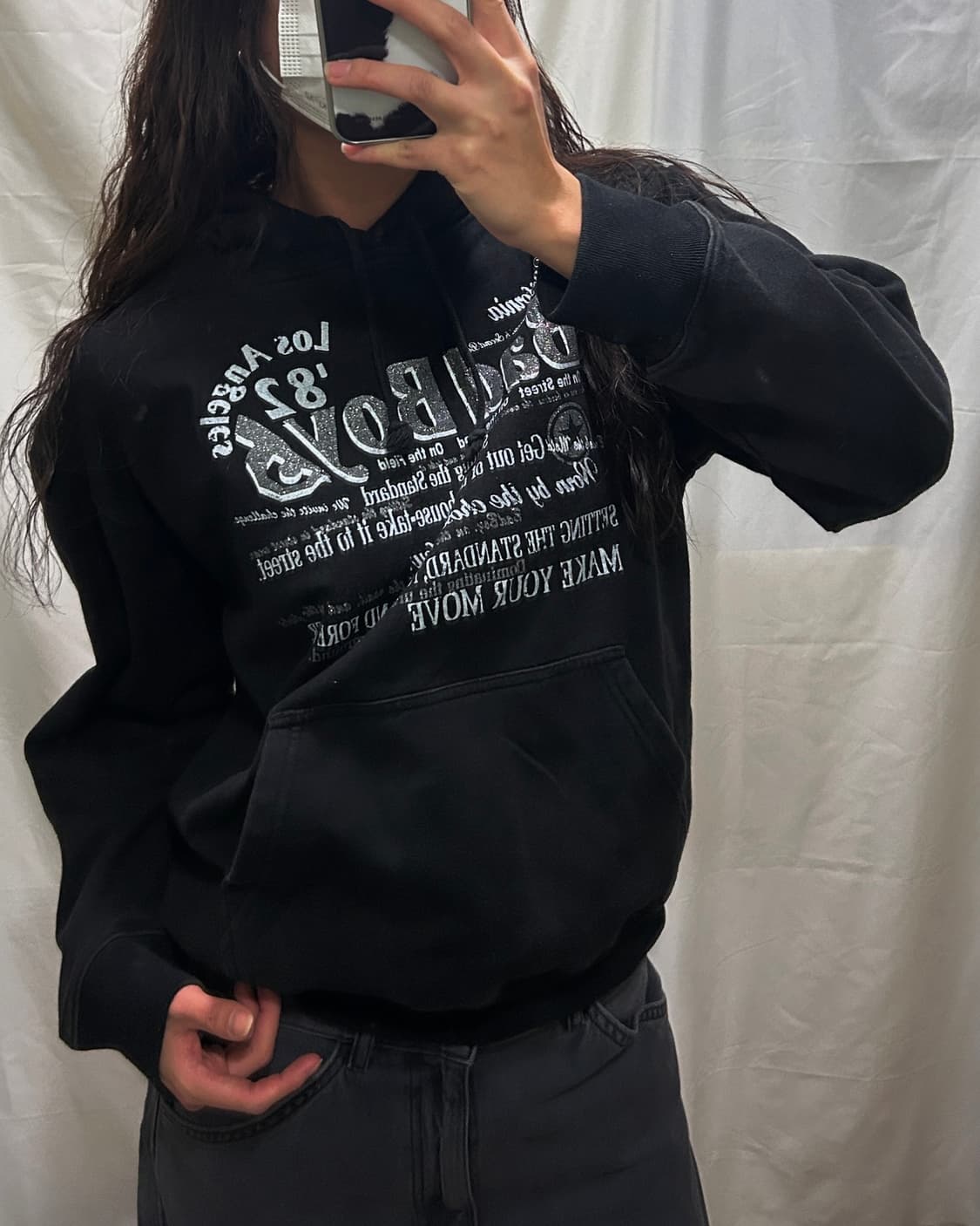 빈티지 badboy 프린팅 후드티 상품이미지2