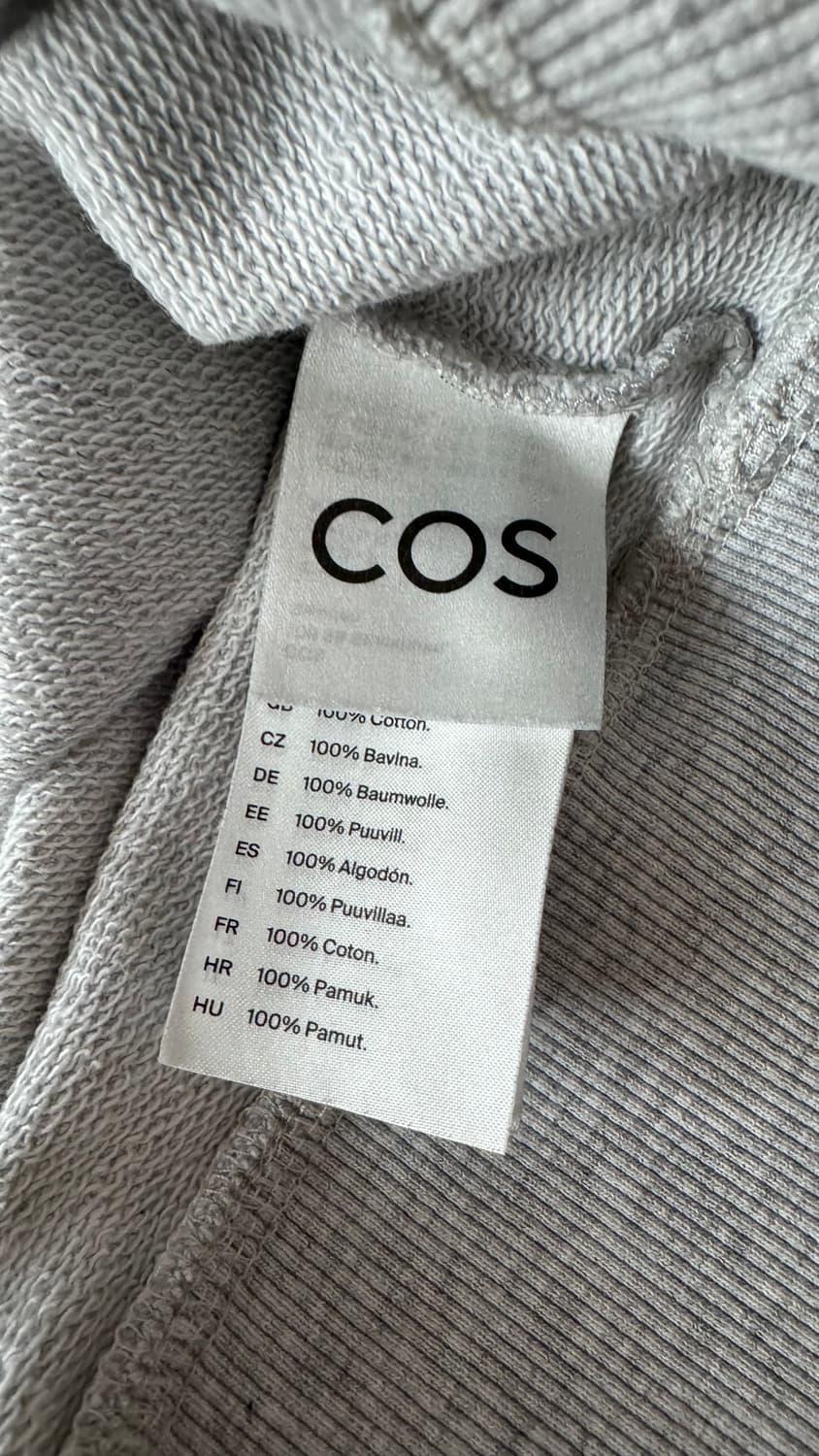 COS 베이직 그레이 코튼 맨투맨  xs  44-55 loop loop 상품이미지5