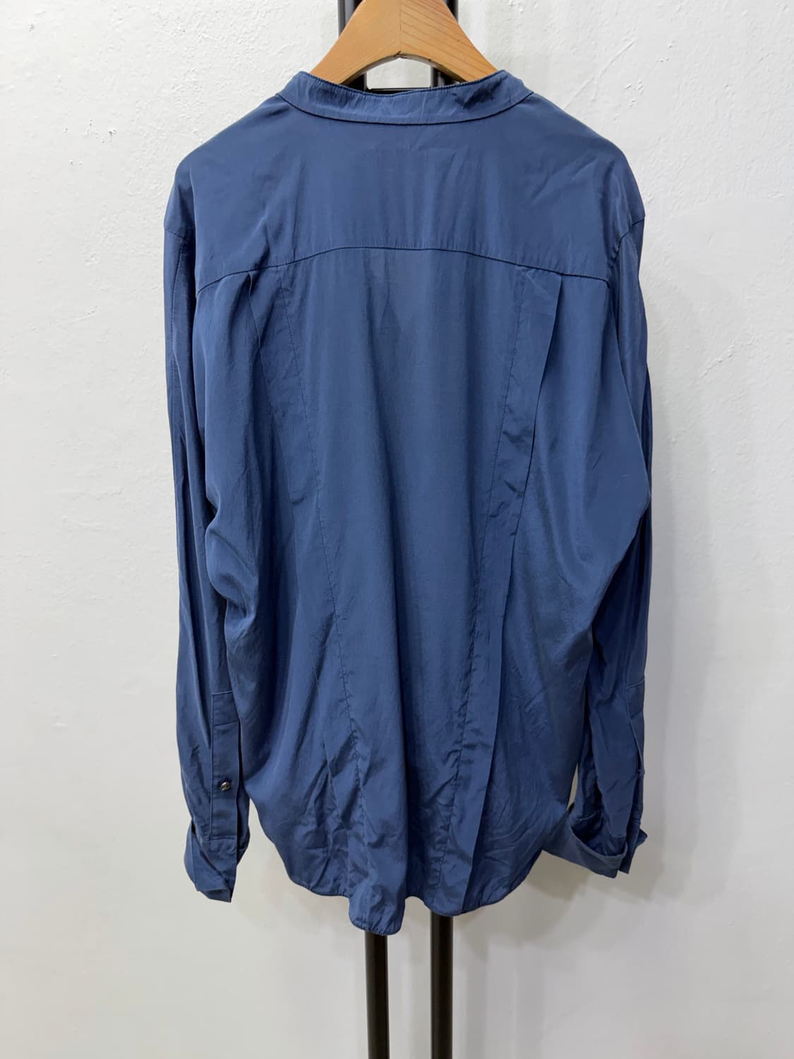 정품) TIME 타임 한섬 실크 블루 셔츠형 자켓 88 상품이미지6