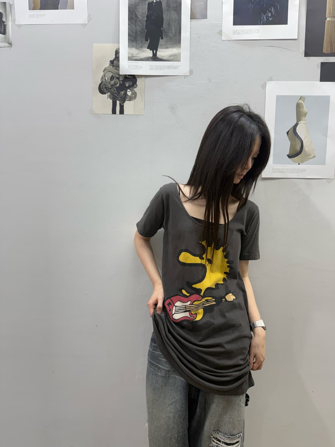 히스테릭 글래머 우드스탁 롱 티셔츠 상품이미지1