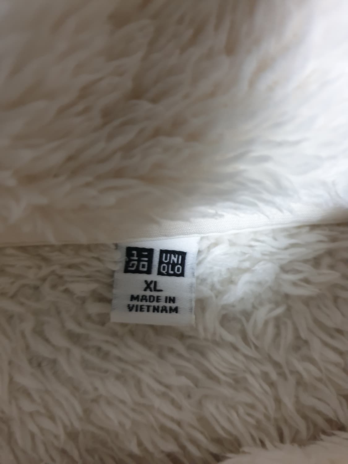 유니클로 퍼 후리스 짚업 자켓 크림 (XL) 상품이미지2