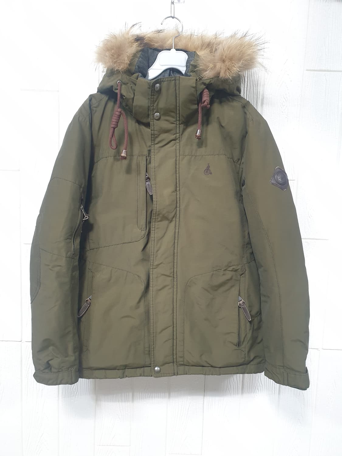 빈폴 남성 구스다운 패딩 100 다크카키 상품이미지1