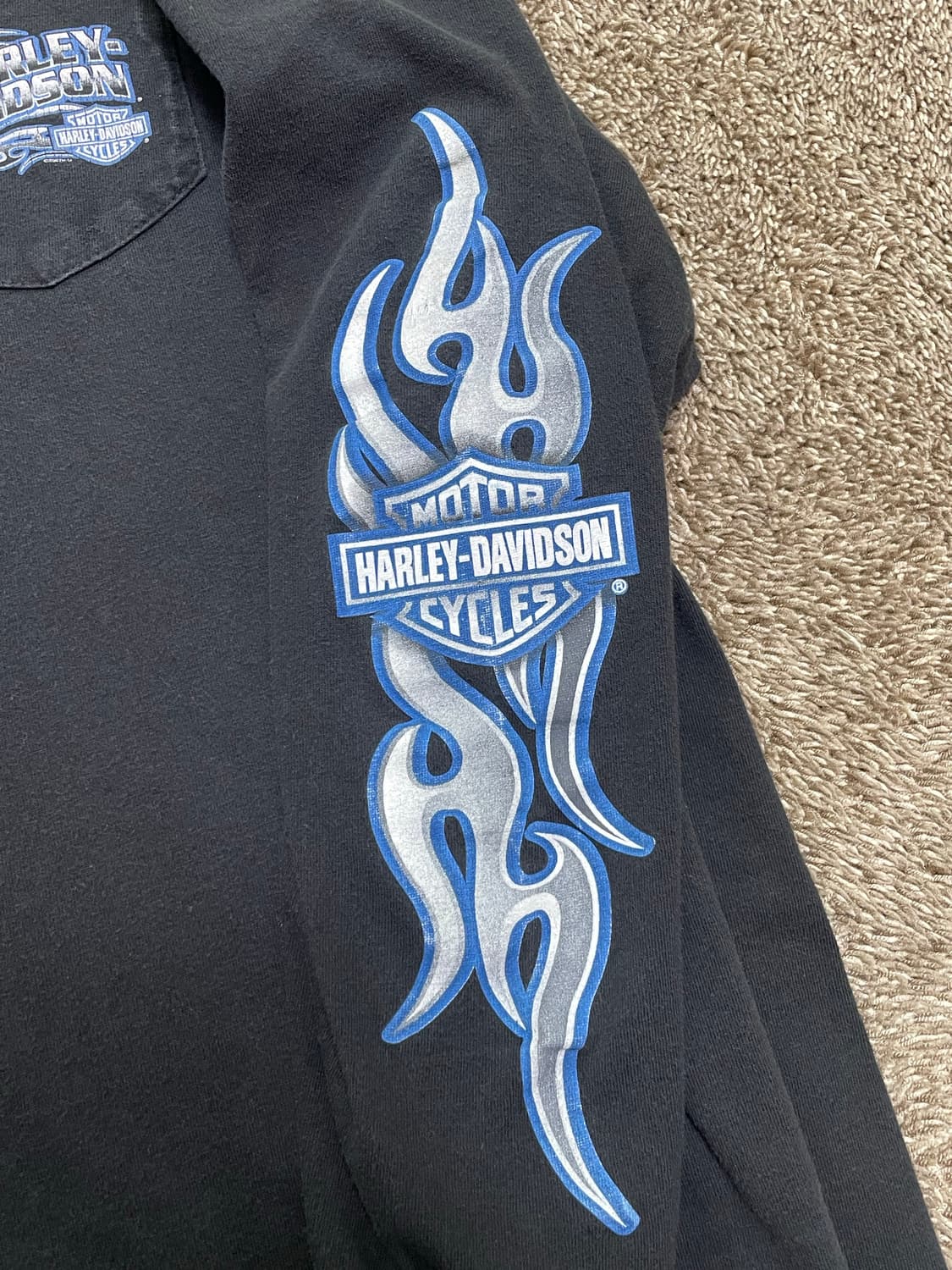 90s harley long sleeve 할리데이비슨 플레임 롱슬리브 상품이미지4