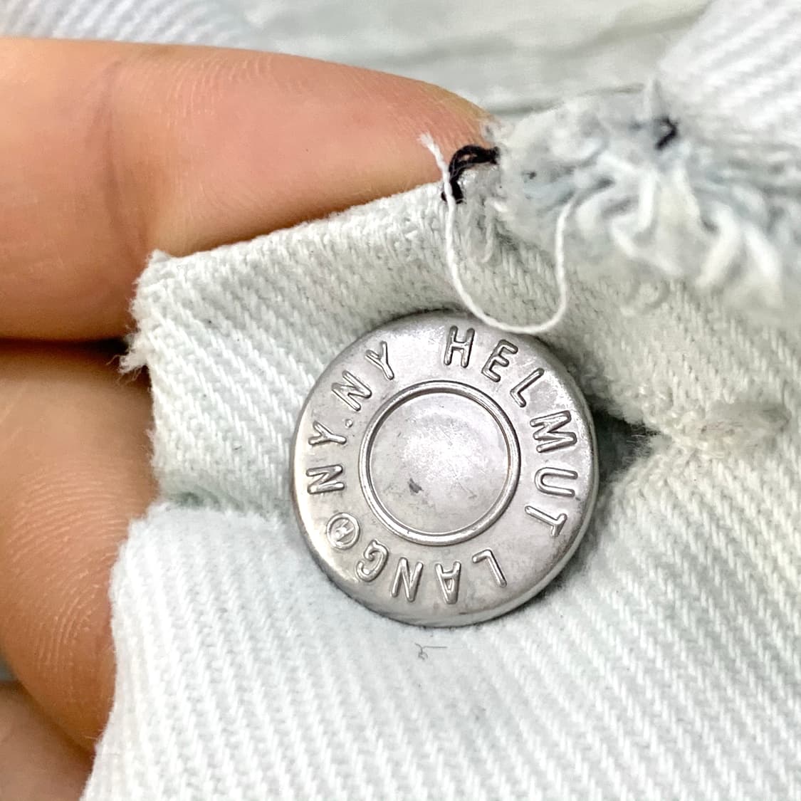 헬무트 랭 03S/S 브로큰 데님 레더 슬리브 자켓 상품이미지9