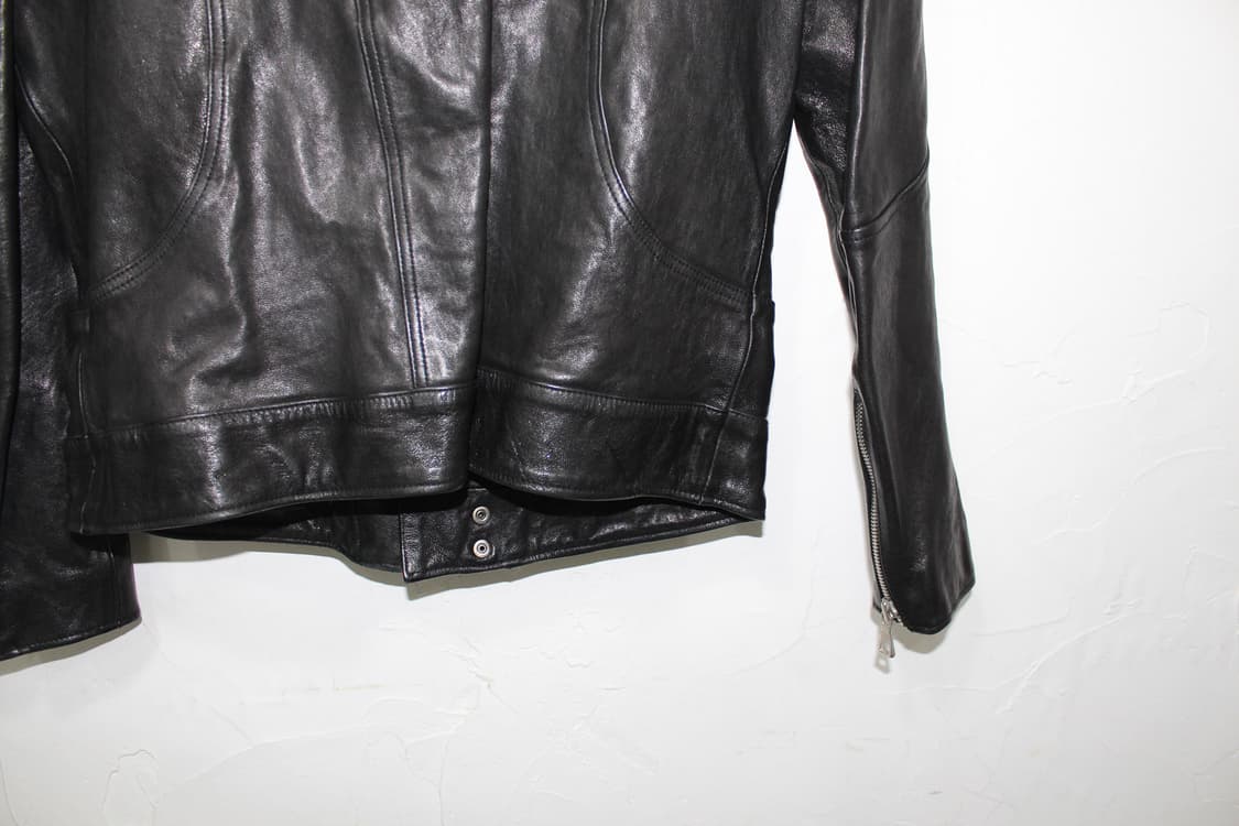 2000s JAPAN 램스킨 싱글 레더 자켓 상품이미지5