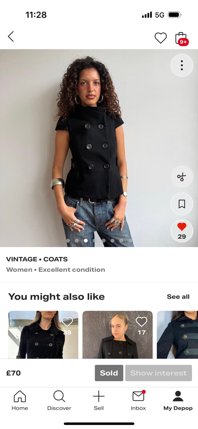 Soph’s shop vintage peacoat 빈티지 피코트 단추 상품이미지3