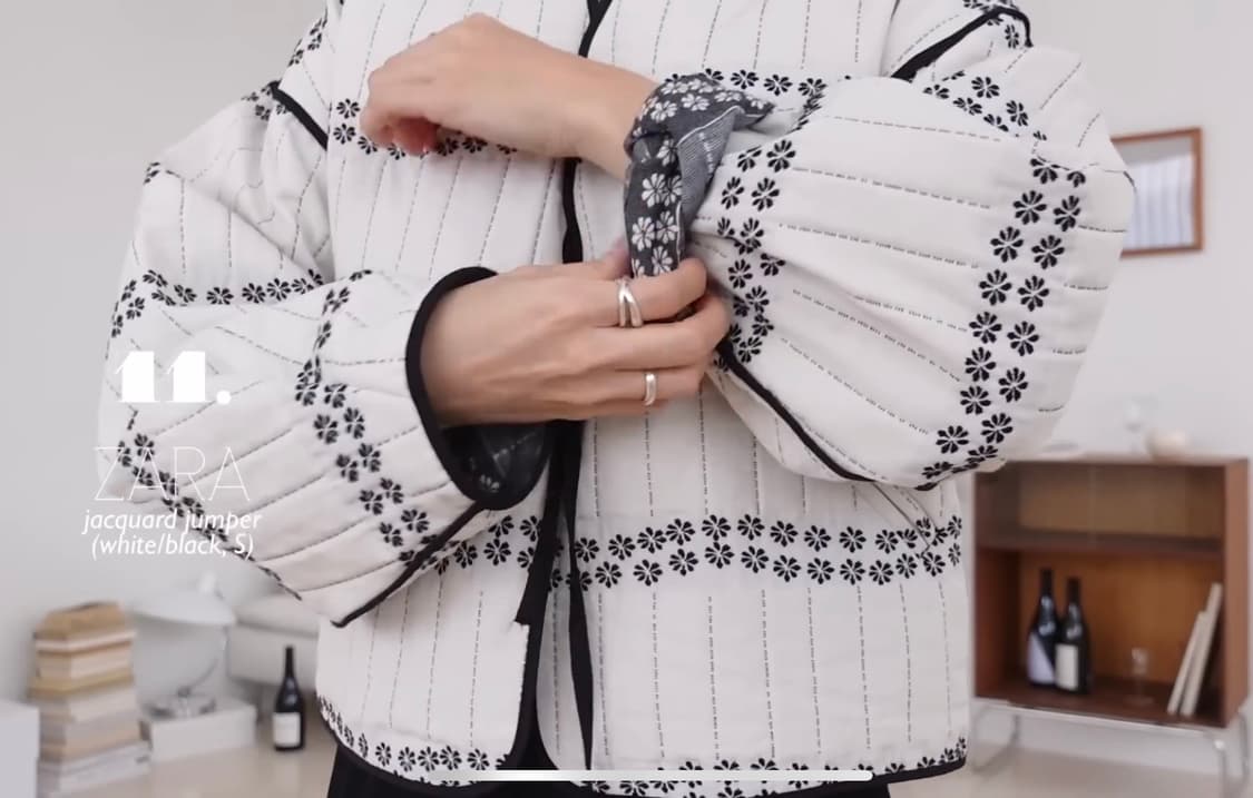자라 zara 자카드 점퍼 xs 상품이미지5