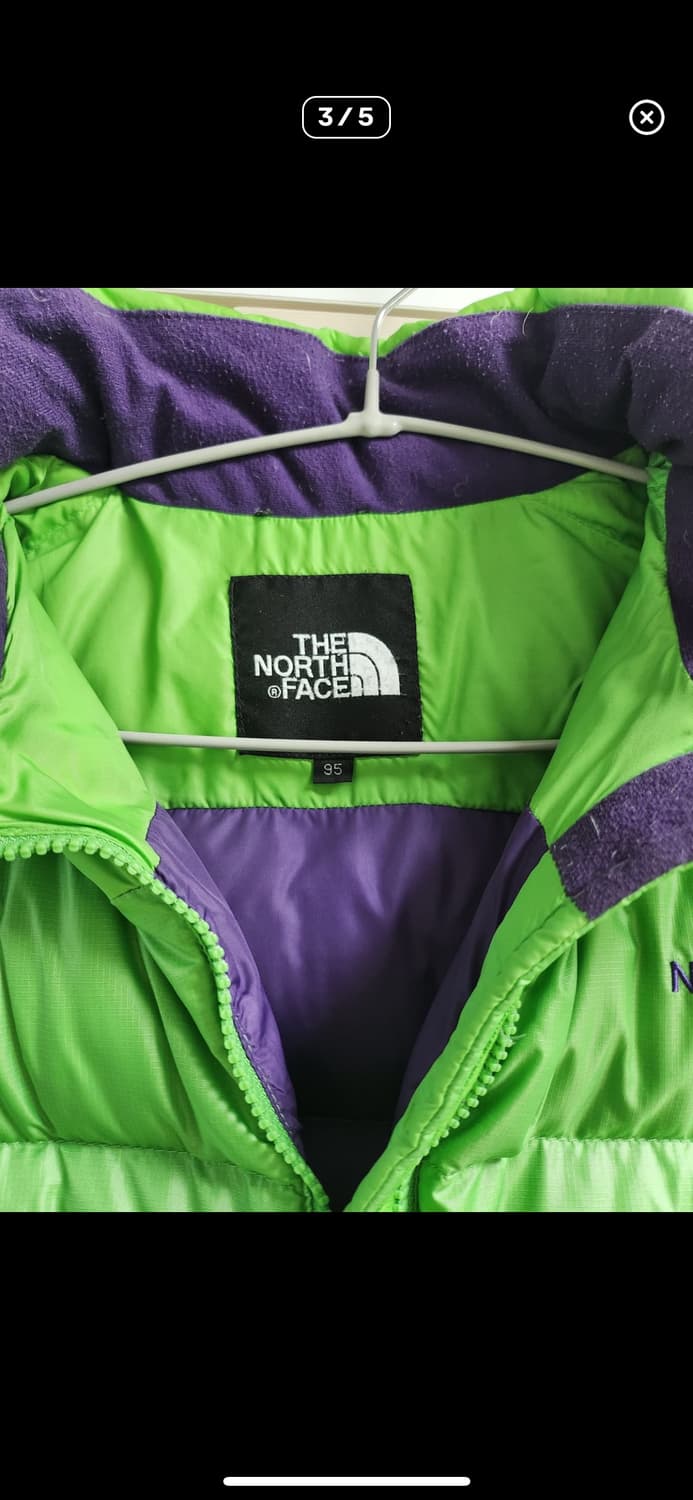 노스페이스 눕시 700 연두색 미노이 패딩 XL 상품이미지3