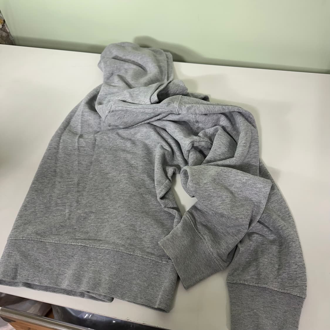 M 100 칼하트 그레이 빅로고 오버핏 코튼 후드티 상품이미지5