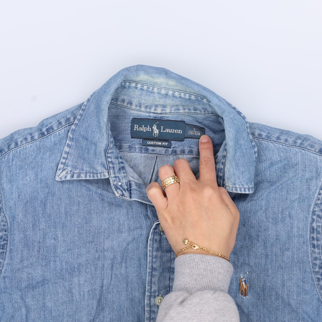 S 폴로 여성 데님셔츠 0330H1 상품이미지3