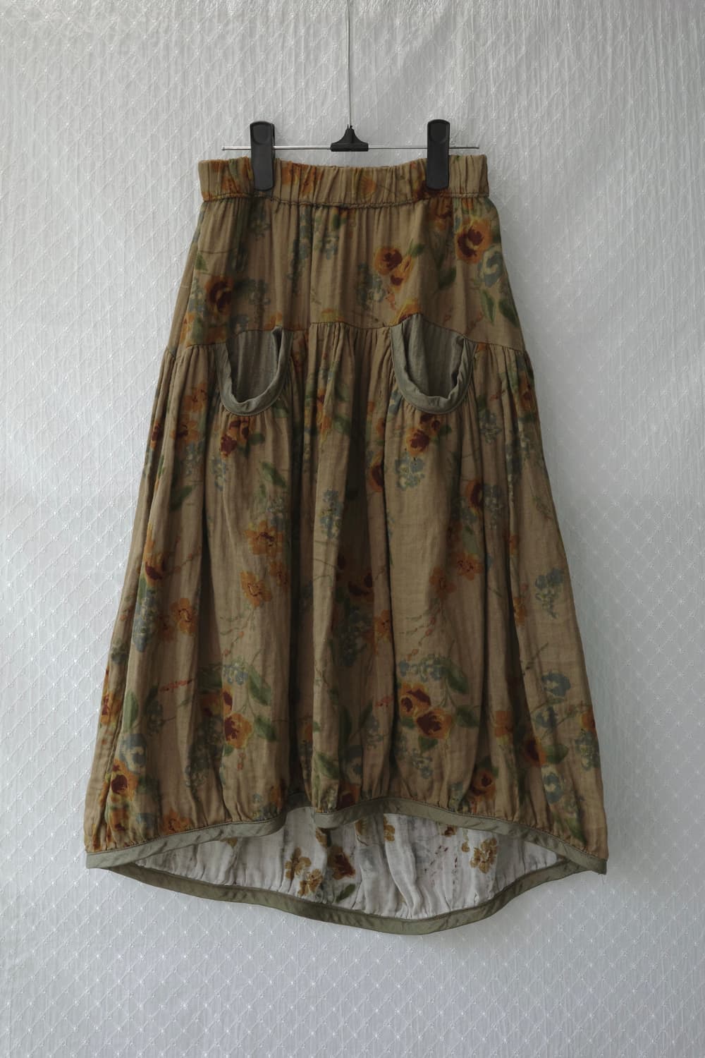 vintage flower unbalanced skirt 상품이미지1