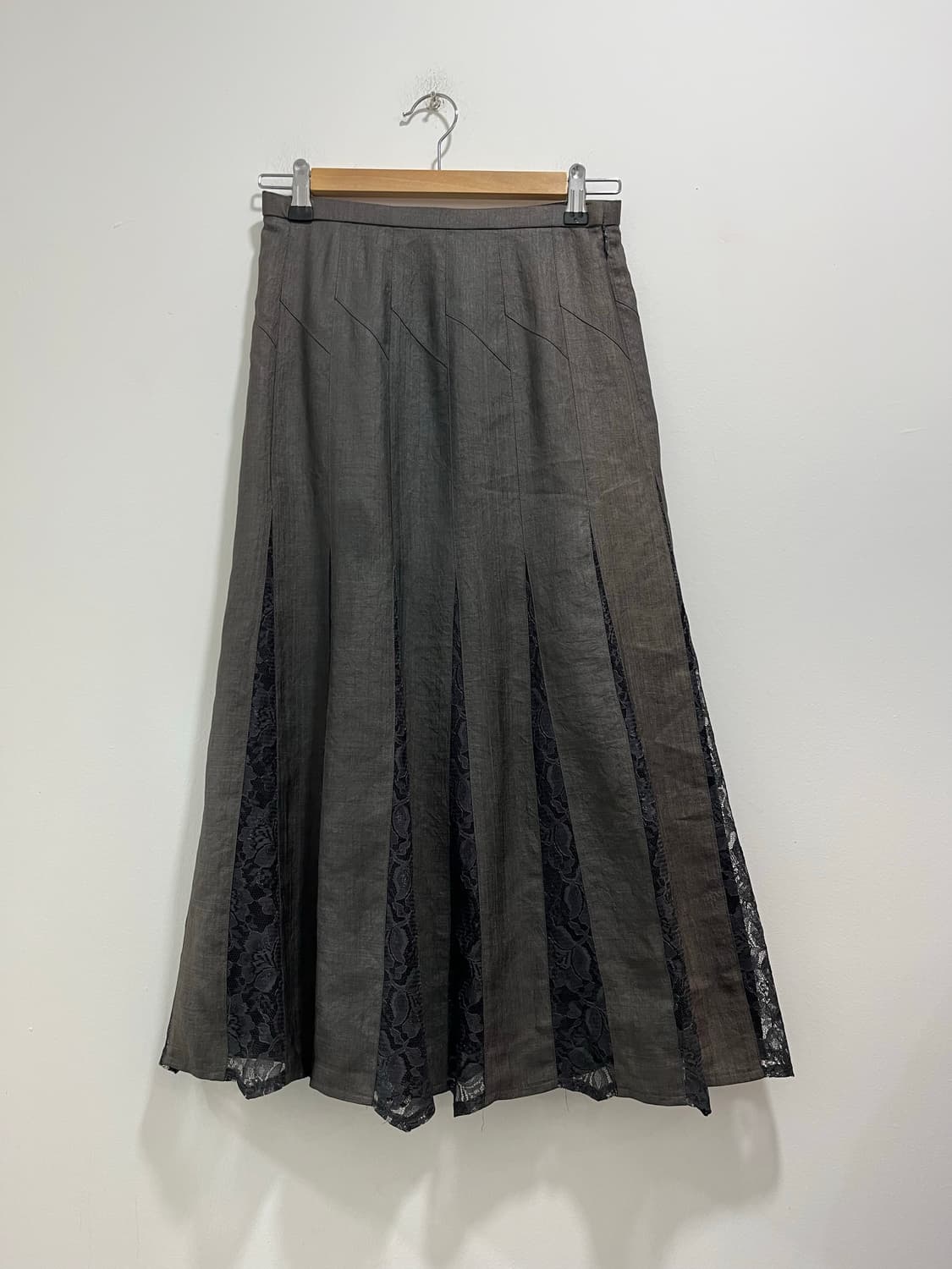 일본 빈티지 레이스 레이어드 플레어 롱스커트  상품이미지5