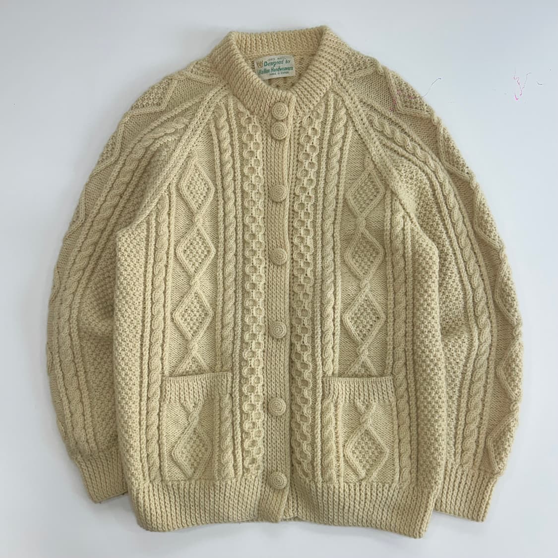 Vintage hand made 90‘s 쉐이커 울 스웨터 가디건 상품이미지3