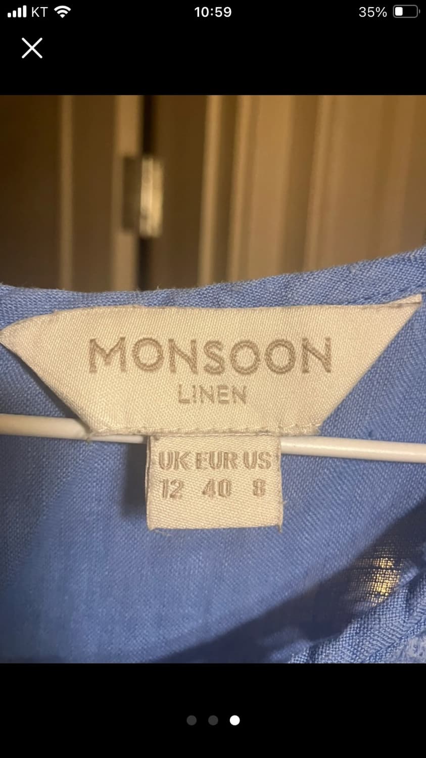 Monsoon 린넨 원피스 블루 12 상품이미지3