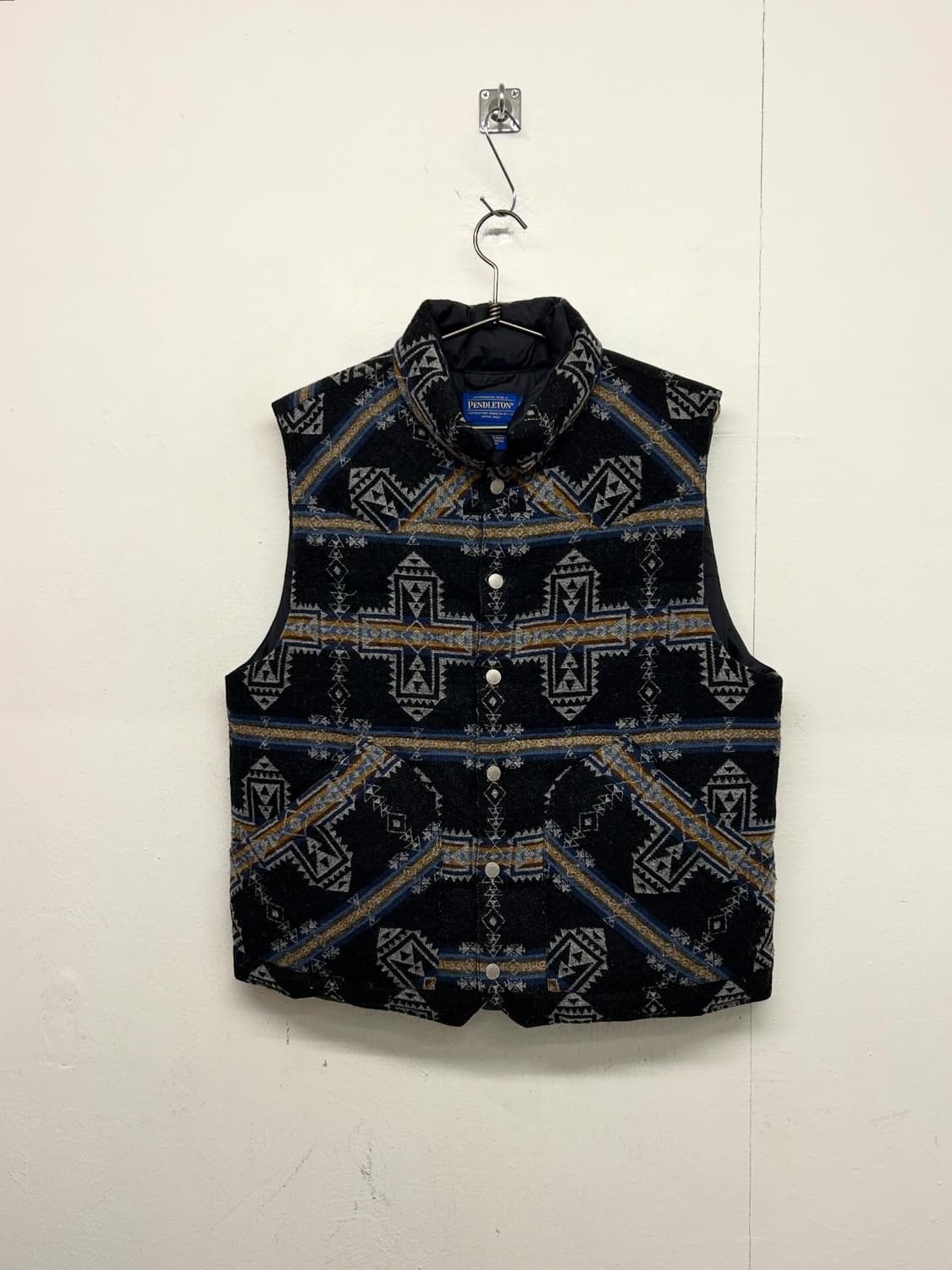펜들턴 패턴 조끼 패딩 베스트 상품이미지1