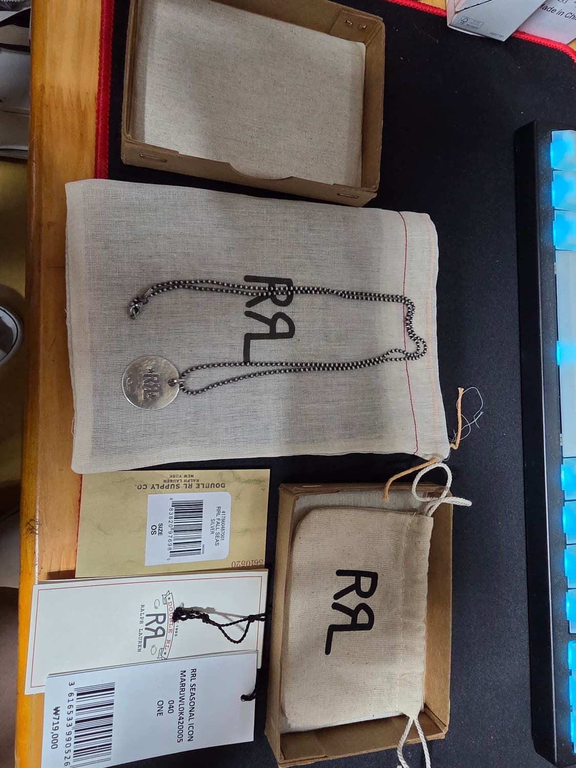 RRL 실버 코인 목걸이 상품이미지1