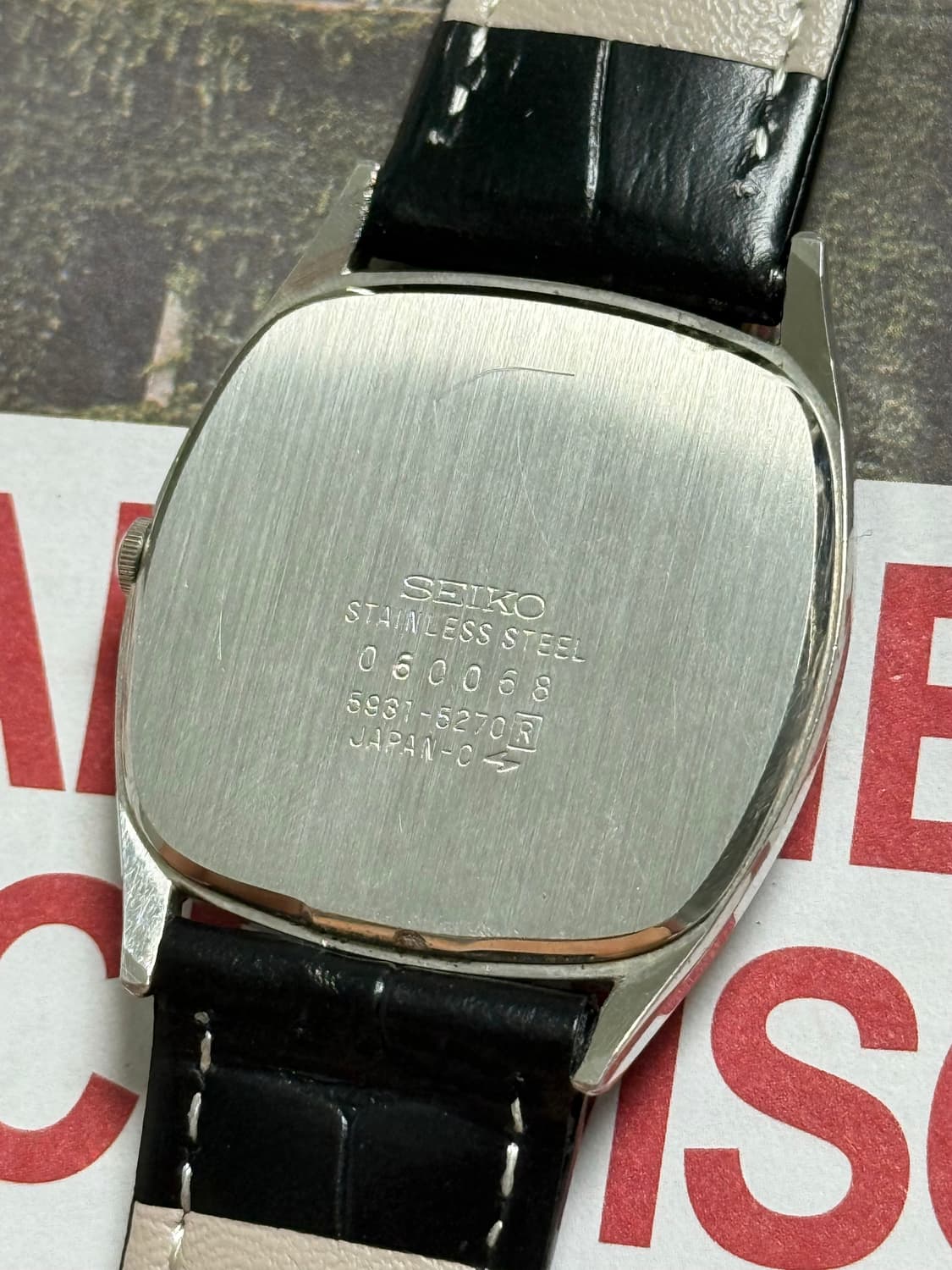 Seiko 세이코 쿼츠 스퀘어 서리발 다이얼 1980 상품이미지7
