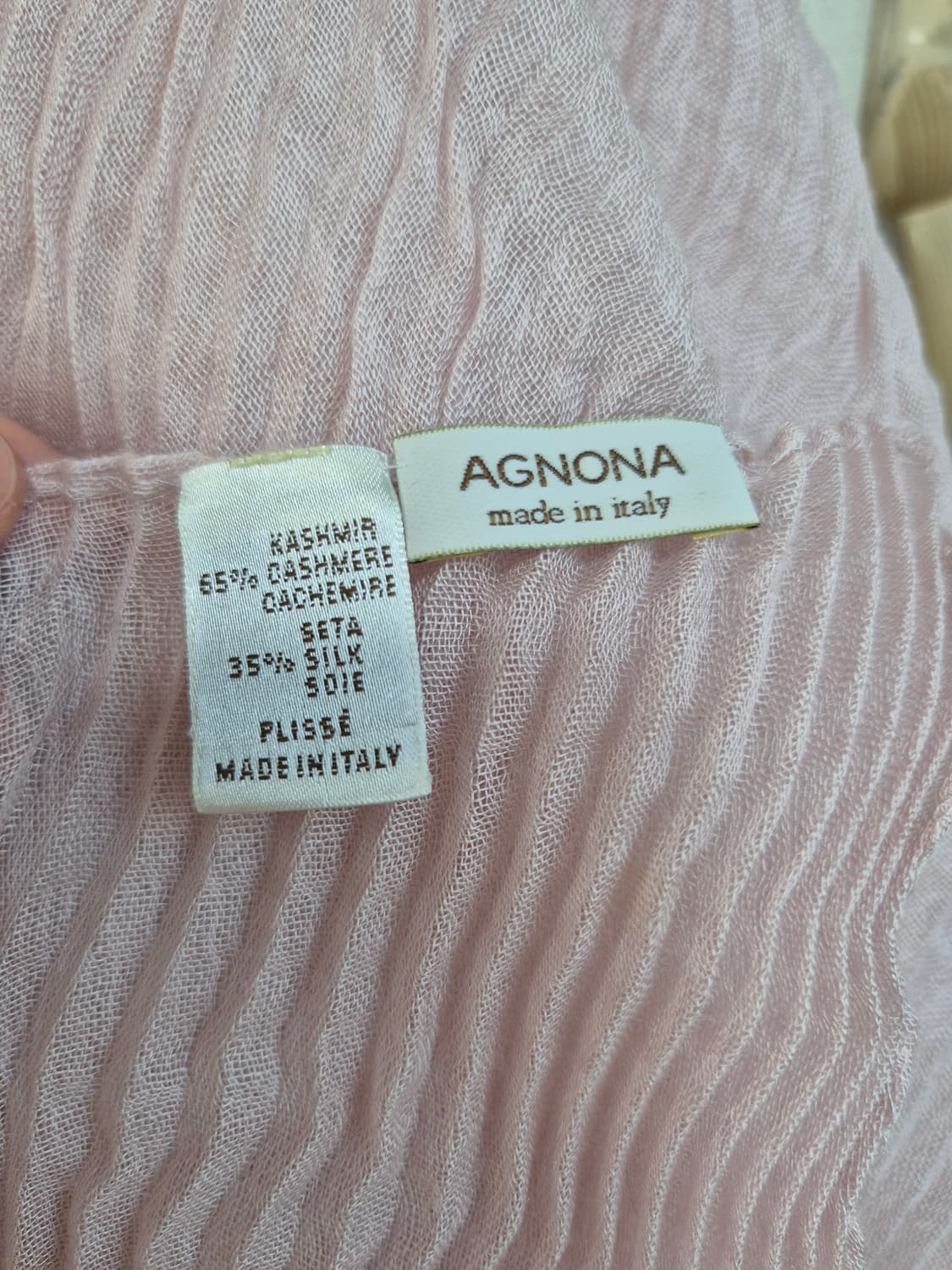 (Agnona ) 아뇨나 캐시미어 플리츠 머플러 상품이미지5