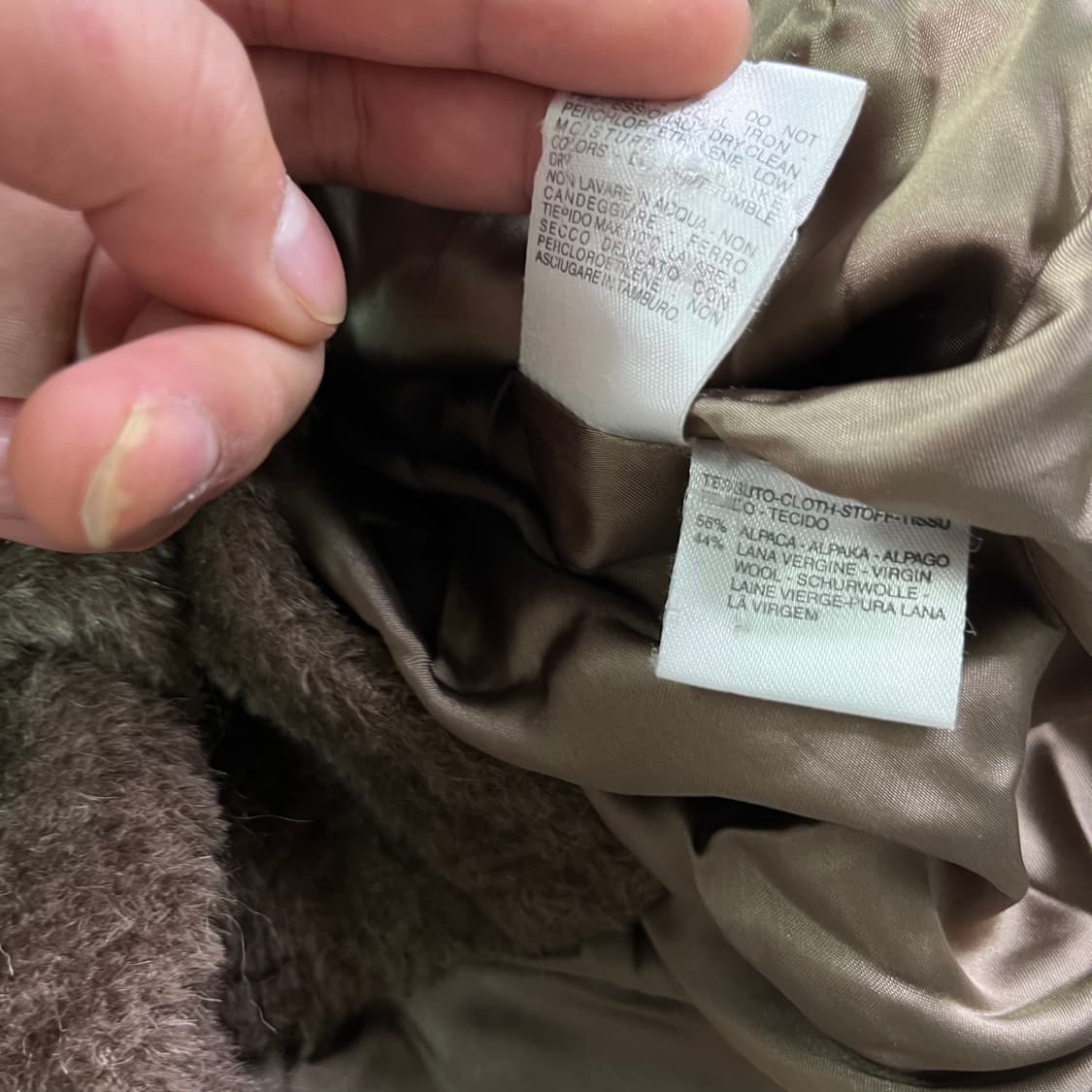 W 100 막스마라 테디 양털 후드 롱 코트 상품이미지4