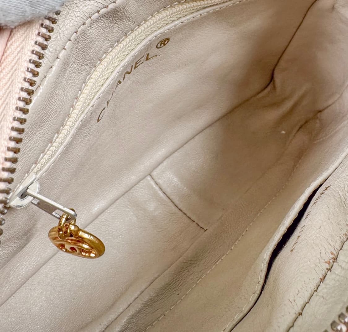 [OS] 샤넬 여성 CC로고 금장 램스킨 체인 크로스 숄더 카메라백 핑크 상품이미지9