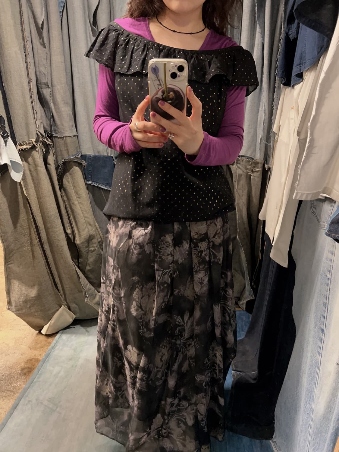 26inch ) HIROKO KOSHINO Flower Skirt 상품이미지2