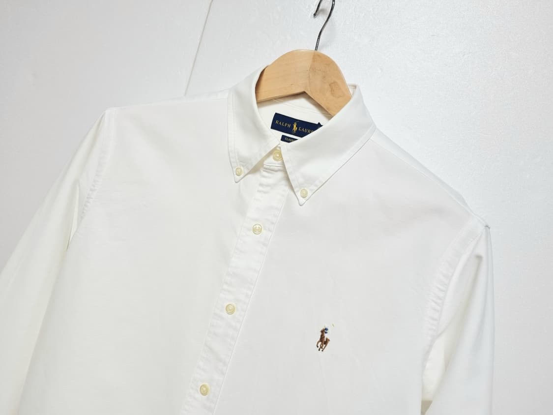 남성 폴로 POLO 옥스퍼드 옥스포드 화이트 흰색 긴팔 남방 셔츠 상품이미지2