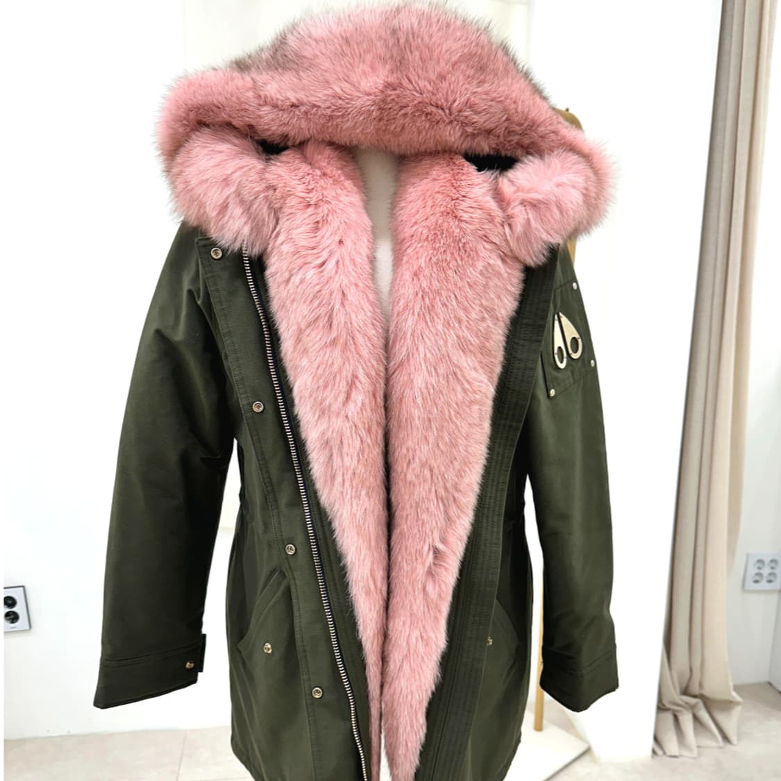 무스너클 여자 스텔라 핑크퍼 여우털 핑크 한국명품감정원 감정서 상품이미지1