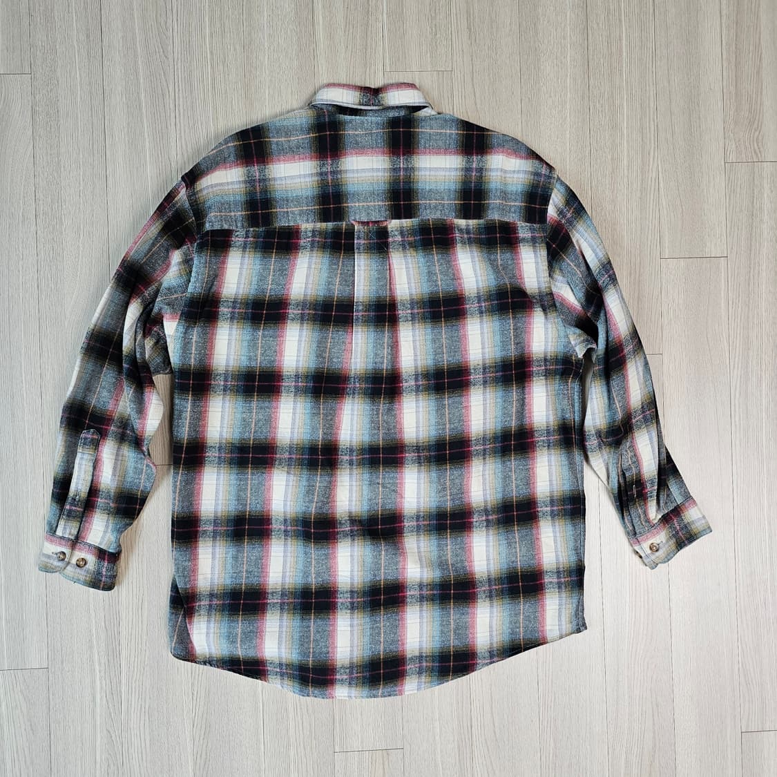 L~XL) 에디바우어 빈티지 체크 셔츠 가을~겨울용 100 105 상품이미지2