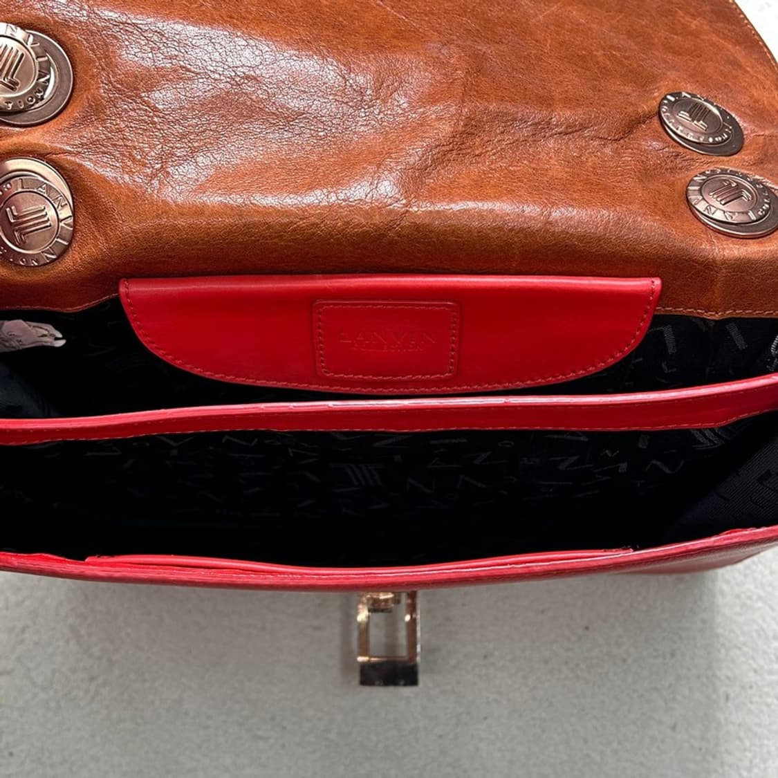 랑방 컬렉션 체인 숄더백 레드/브라운 상품이미지7