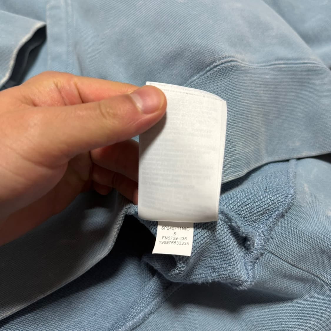 조던 워시드 블루 후드티 상품이미지5