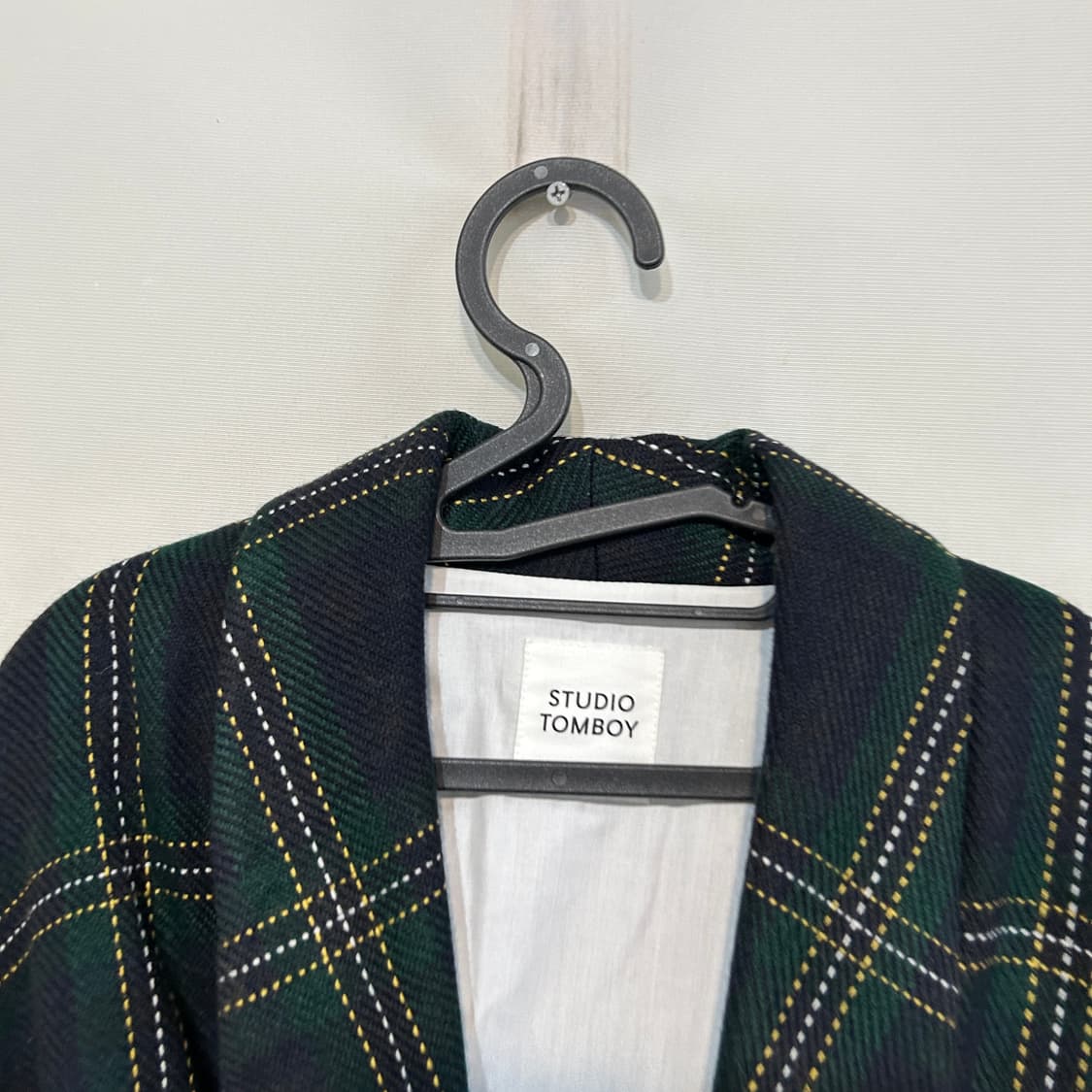 스튜디오 톰보이 체크 롱코트 F 상품이미지2