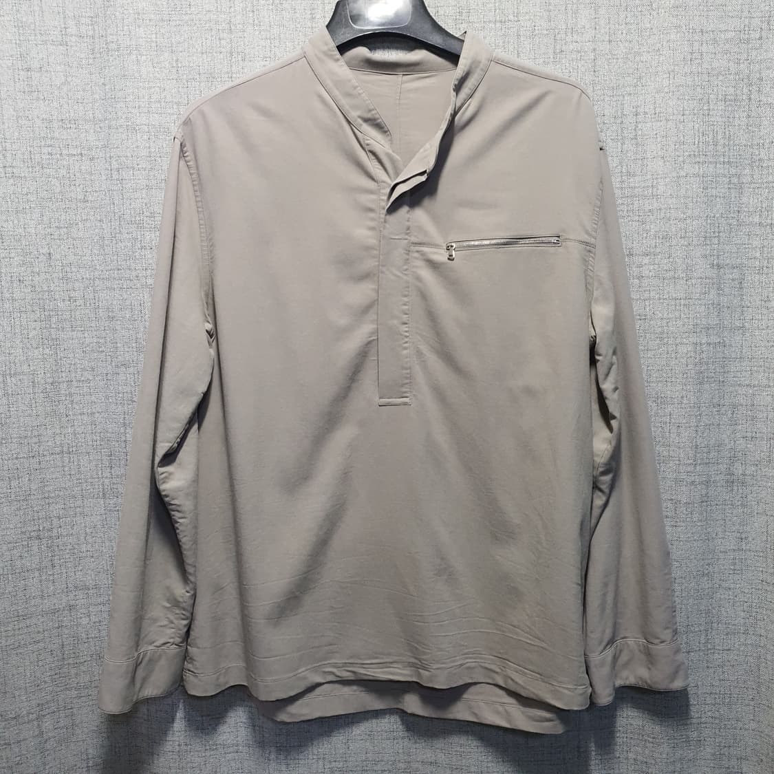 시스템 지퍼 헨리넥  넥트임 긴팔 셔츠  상품이미지1