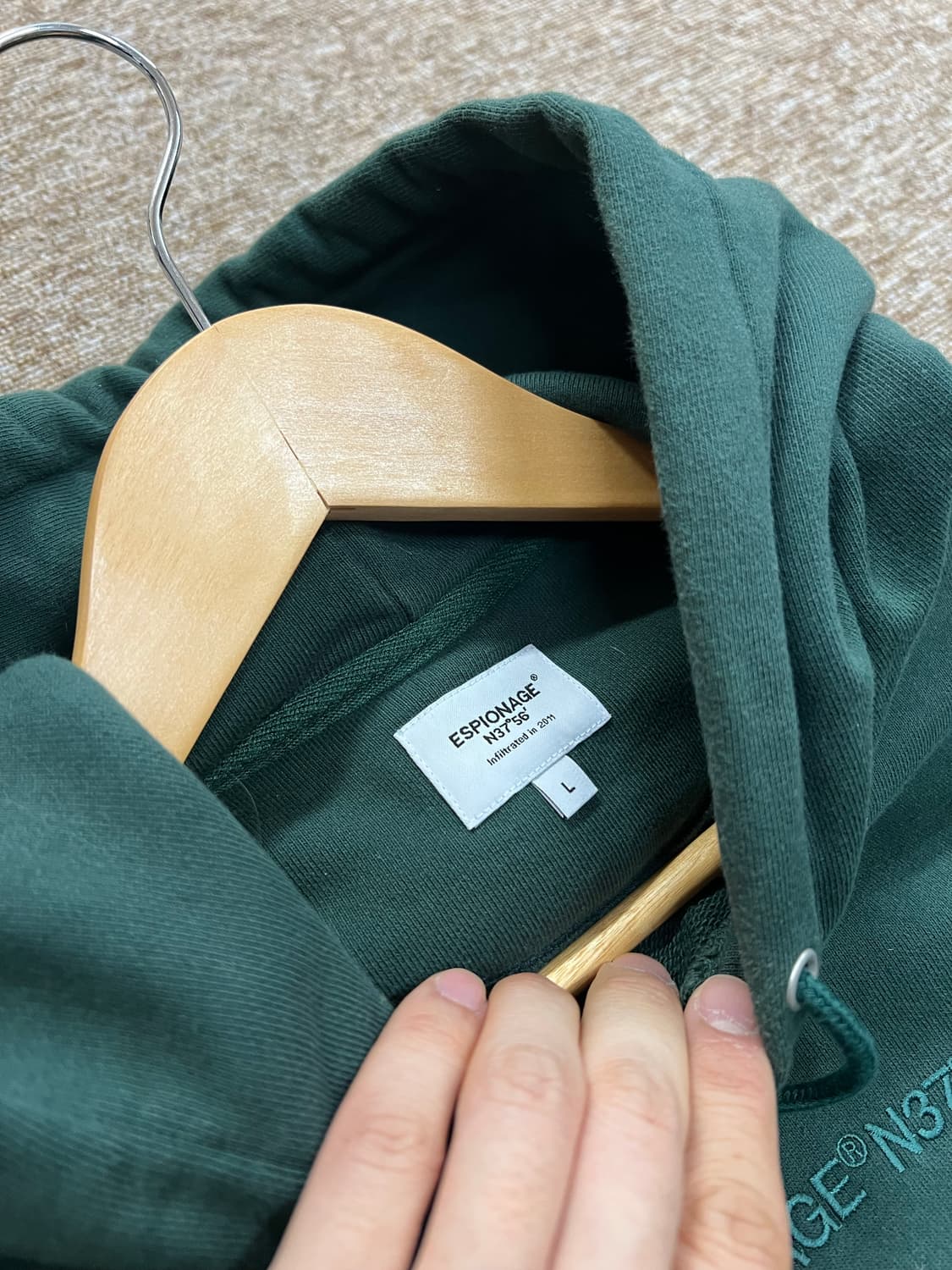 에스피오나지 그린 후드티 L 상품이미지4