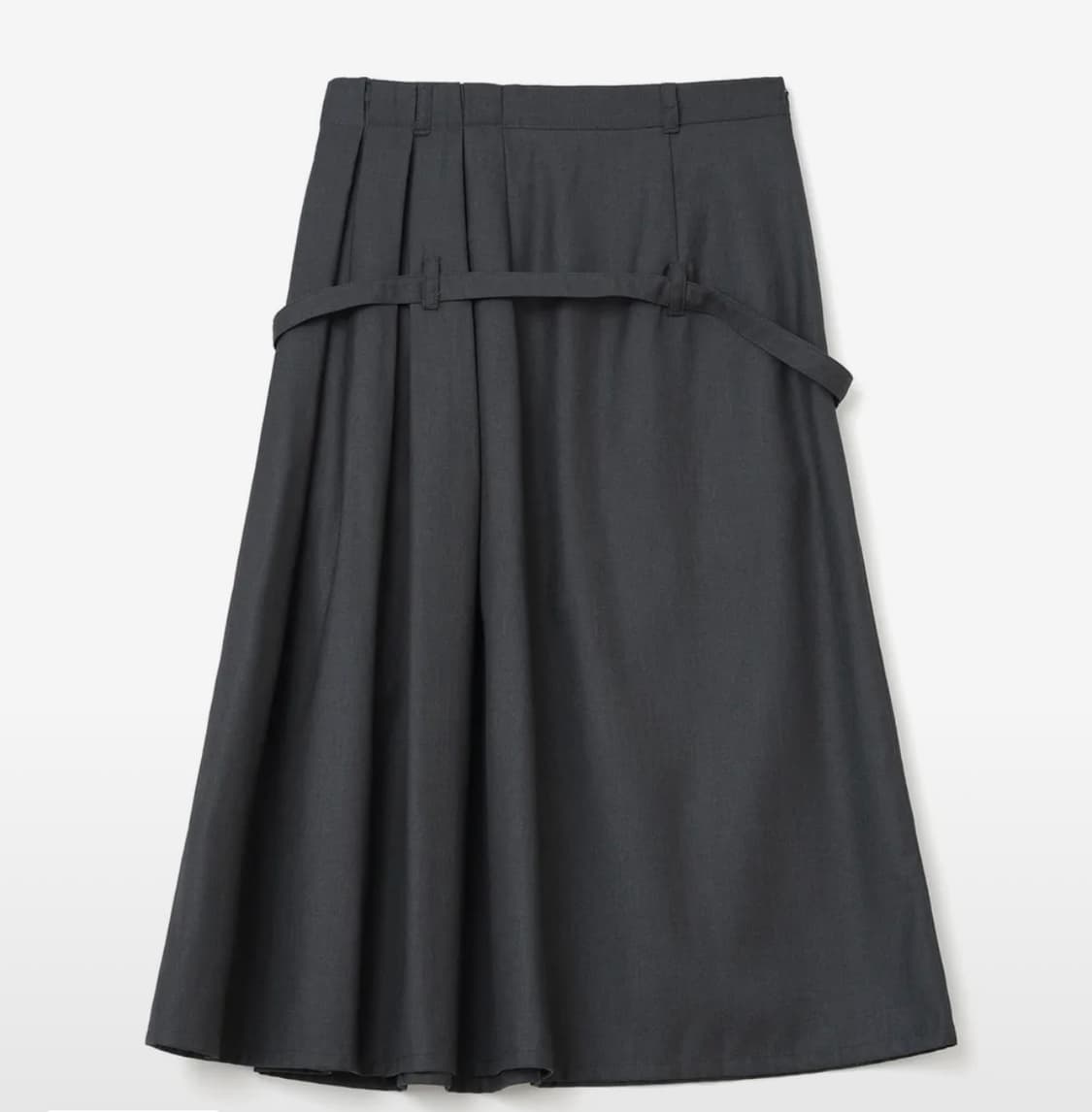밀로 우먼 벨트 포켓 미디 스커트 차콜 상품이미지3