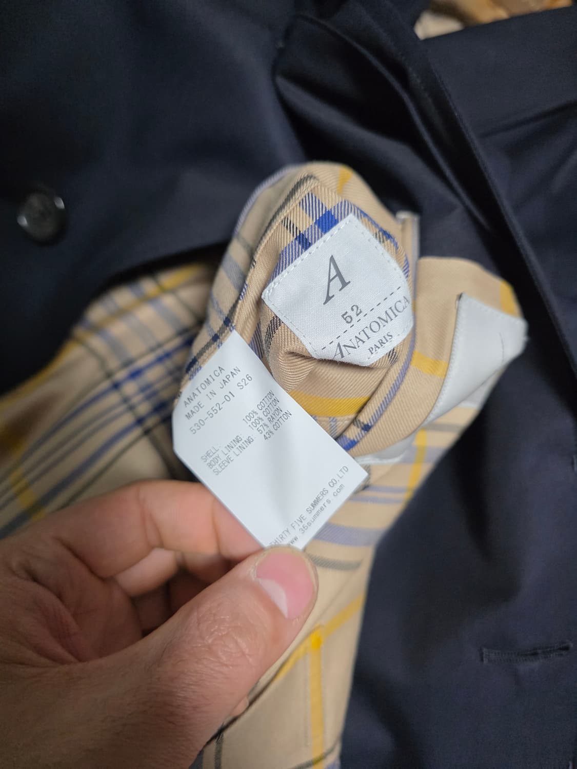 52새제품3.11구매 택포100만)26ss아나토미카 싱글레글런1 네이비 상품이미지5