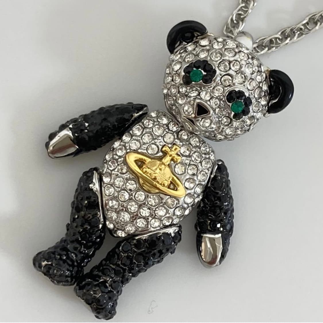 비비안웨스트우드 크리스탈 테디베어 orb체인 펜던트 목걸이(새상품) 상품이미지2