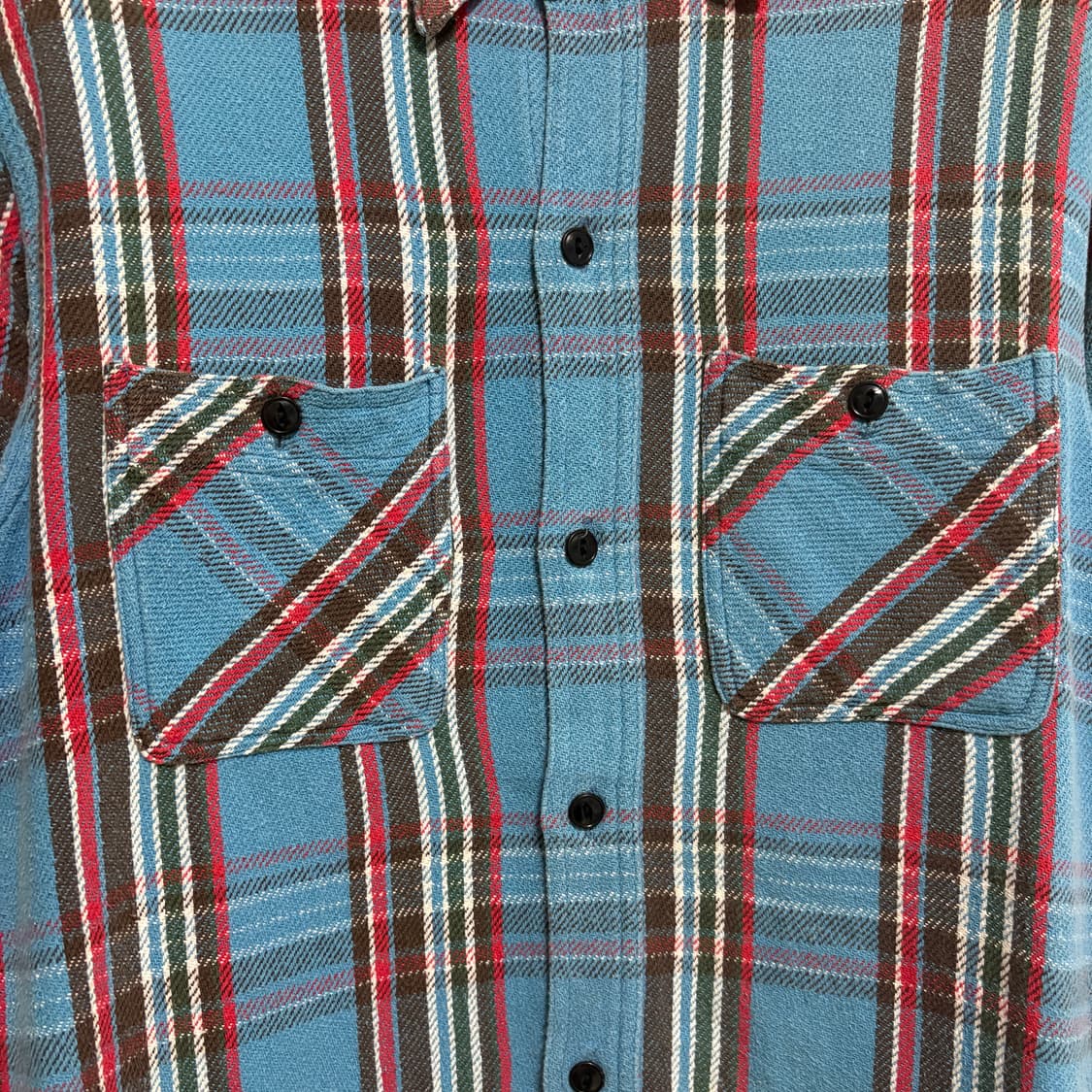 슈가케인 플란넬 워크셔츠 / 블루, M 상품이미지5