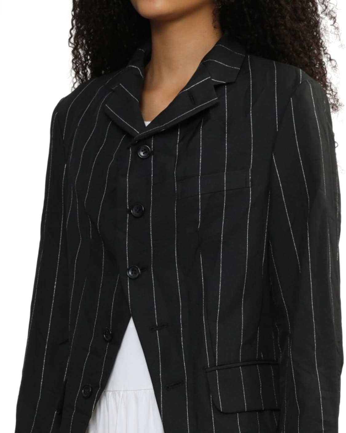 24ss 꼼데가르송 꼼데가르송 스트라이프 5버튼 자켓 xs 상품이미지4