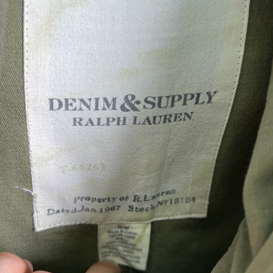 폴로 데님 앤 서플라이 랄프로렌 카키 M-51 피쉬테일 야상 파카 M 상품이미지3